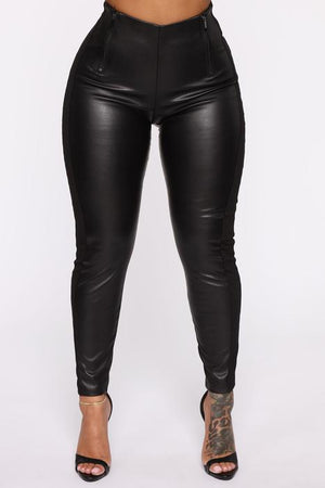 
            
                Load image into Gallery viewer, Take Your Time Faux Leather Pants
            
        