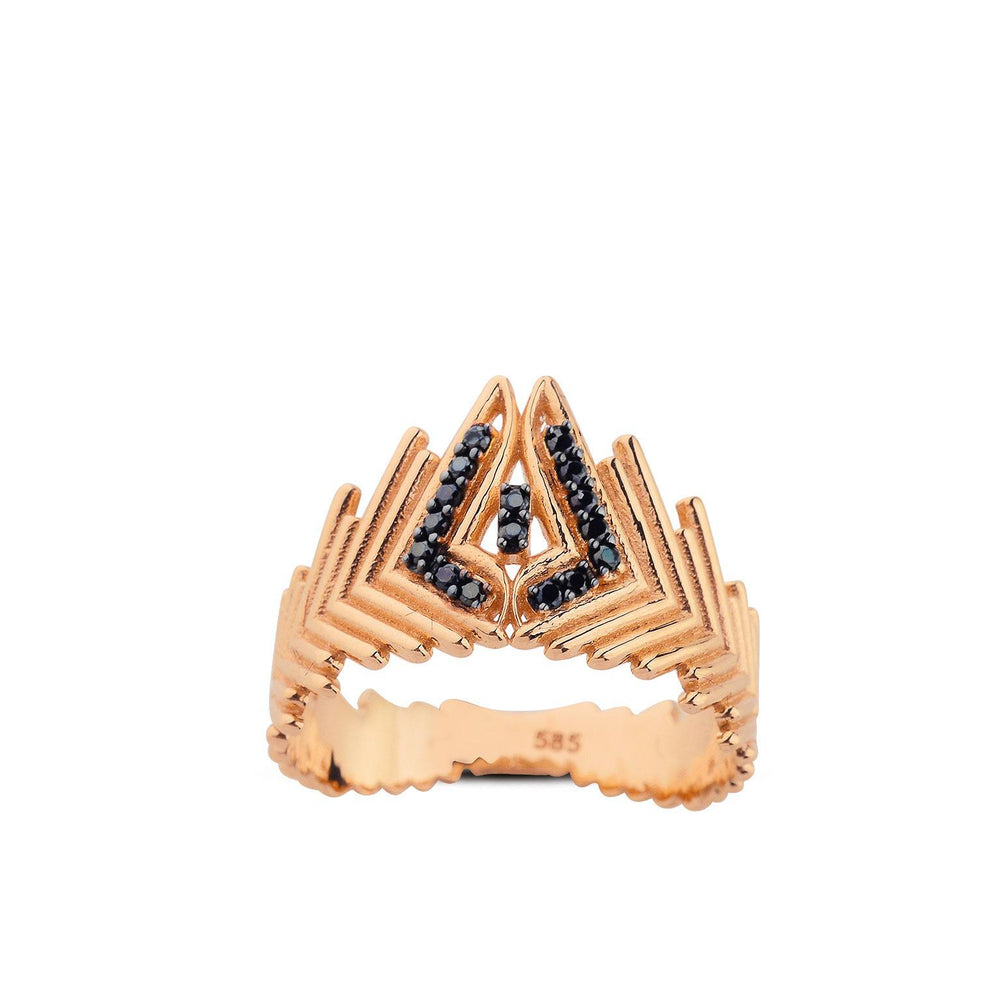 
            
                Load image into Gallery viewer, North Ring 14K Rose Gold - Axariya&amp;#39;s Closet
            
        